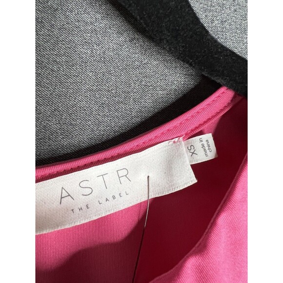 ASTR One Long Sleeve Top Blouse Pink Ruched Gathered Front Stretch Women XS - Picture 5 of 8